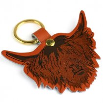 Key Ring Highland Cow Tan