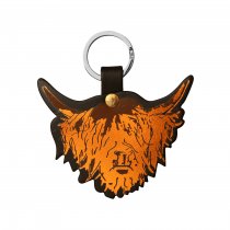 Key Ring Highland Cow Black