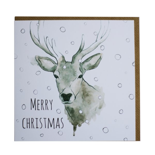 Christmas Highland Stag Greetings Card