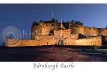 Edinburgh Castle Esplanade at Night Postcard