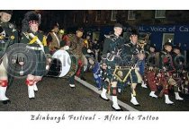Edinburgh Streets After Tattoo Postcard