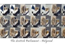 Scottish Parliament Windows Postcard