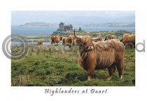 Windswept Highlanders at Duart Postcard