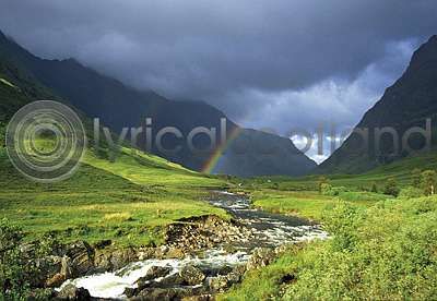 River Coe & Rainbow Postcard