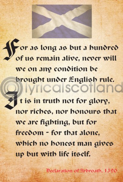 Declaration of Arbroath Postcard