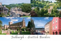 Jedburgh Town Composite Postcard