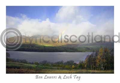 Ben Lawers & Loch Tay Rainbow Postcard