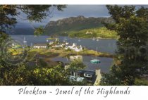 Plockton Afternoon Sun from Above Postcard
