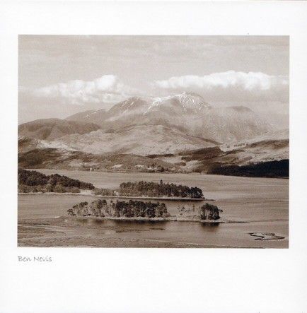 Ben Nevis Sepia Greetings Card