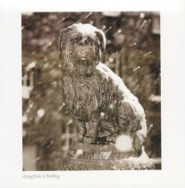Greyfriars Bobby, Edinburgh Sepia Greetings Card
