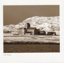Iona Abbey, Snow Sepia Greetings Card