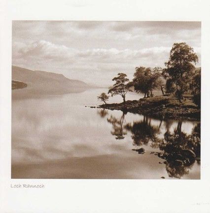 Loch Rannoch, Perthshire Sepia Greetings Card