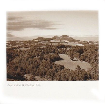 Scott's View, Eildon Hills Sepia Greetings Card