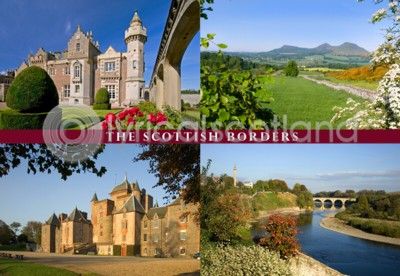 Scottish Borders Composite Postcard
