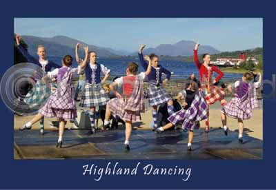 Highland Dancing Postcard