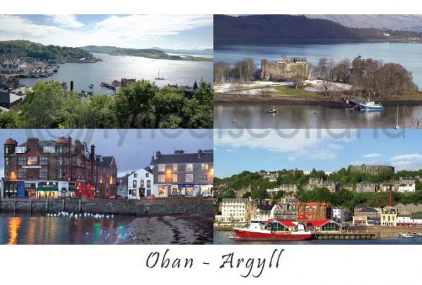 Oban Argyll Composite 1 Postcard