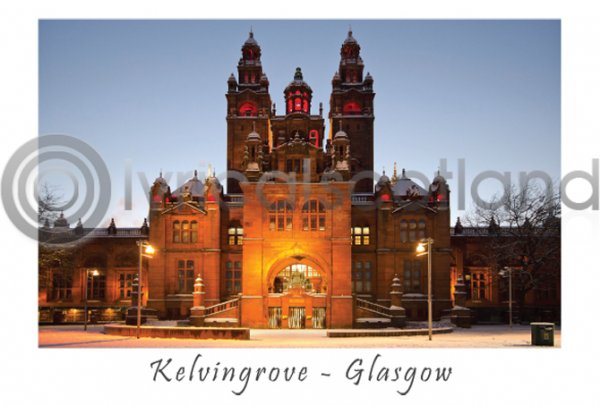 Kelvingrove Snow, Glasgow Postcard