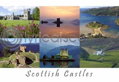 Scottish Castles Composite 3 Postcard